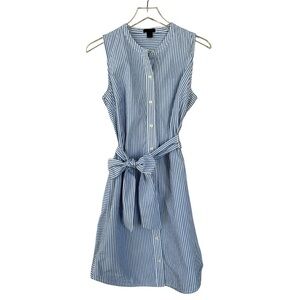 J. Crew Blue and White Striped Dress
